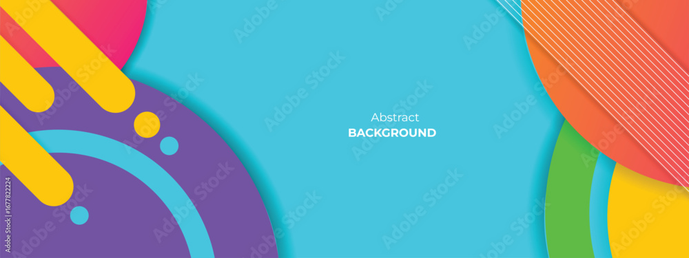 Poster abstract circle colorful banner background. color gradient abstract background with dynamic wave lin