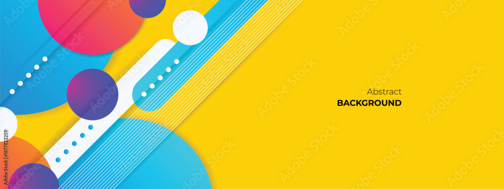Poster abstract circle colorful banner background. color gradient abstract background with dynamic wave lin