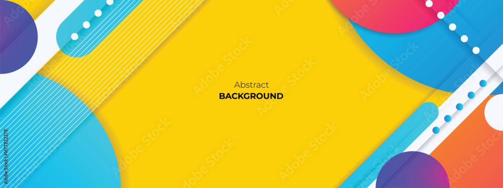 Poster abstract circle colorful banner background. color gradient abstract background with dynamic wave lin