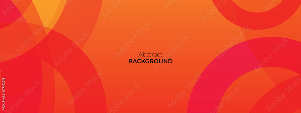 Poster abstract circle orange banner background. color gradient abstract background with dynamic wave line 