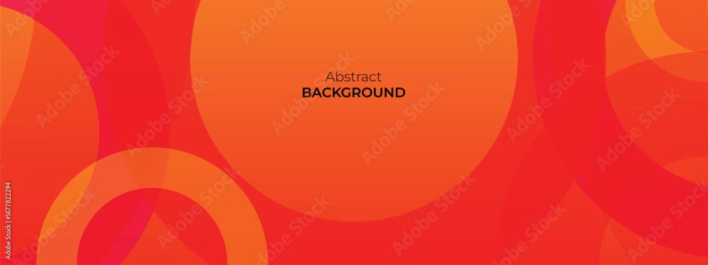 Poster abstract circle orange banner background. color gradient abstract background with dynamic wave line 