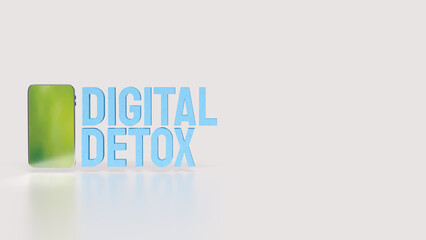 The Digital Detox for technology concept 3d Rendering.