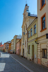 Fototapeta premium Colourful buildings in Jihlava, Czech republic