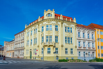 Obraz premium Colourful street at Znojmo in Czech republic