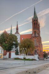 Sunrise view of Cathedral Basilica of the Assumption of the Bles