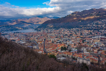 Obraz premium Panorama view of Como in Italy