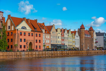 Fototapeta premium Waterfront of Gdansk during sunny day, Poland