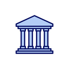 Fototapeta premium Bank icon vector. Bank sign and symbol, museum, university