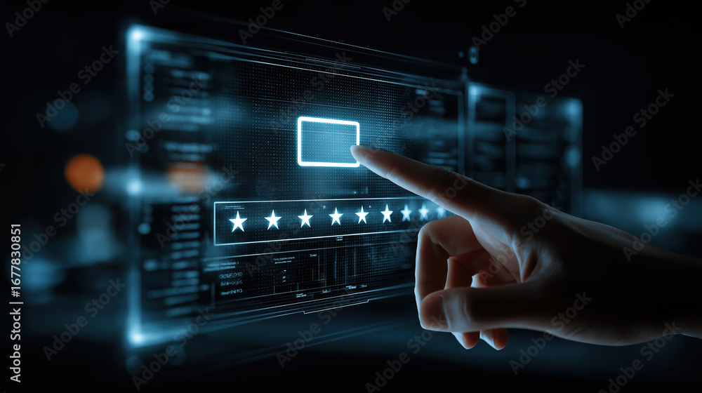 Poster User interacts with digital interface to provide feedback on a technology platform