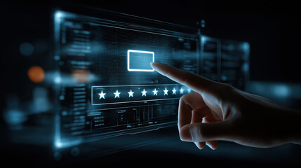 User interacts with digital interface to provide feedback on a technology platform