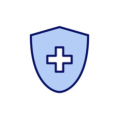 Health insurance icon vector. Insurance health document sign and symbol