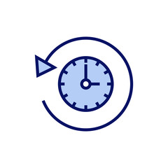 History icon vector. recent event history sign and symbol