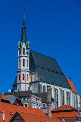Obraz premium Saint Vitus church in Cesky Krumlov, Czech republic