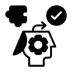 Mindset Shift Semi Solid Vector Icon
