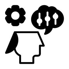 Mind Control Semi Solid Vector Icon