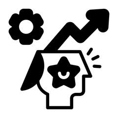 Motivation Semi Solid Vector Icon