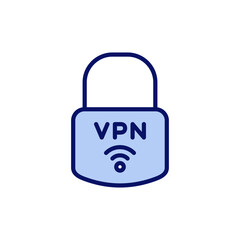 Vpn icon vector. Private network sign and symbol. virtual private network icon.