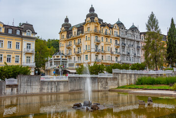 Fototapeta premium Historical houses at Marianske lazne in Czech republic