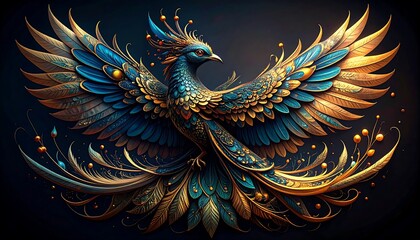 Majestic, detailed phoenix