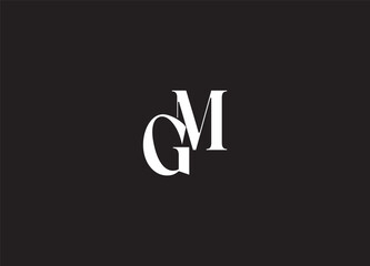 GM letter creative logo and initial logo design