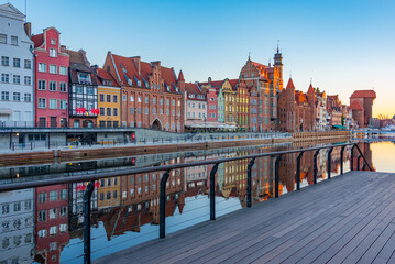 Waterfront of Gdansk during sunset, Poland © dudlajzov