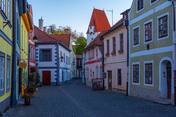 Fototapeta premium Panska street in Czech town Ceske Budejovice