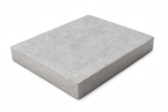 Gray concrete slab isolated on transparent background, perfect for architectural visualization or construction-related projects
