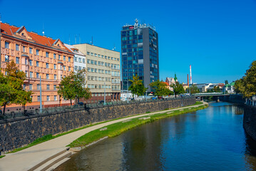 Riverside of Radbuza in Pilsen, Czech republic
