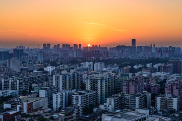 Obraz premium Urban Afterglow, China 