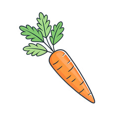 Vibrant Cartoon Carrot Illustration