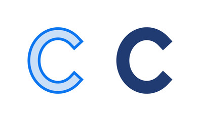 Copyright icon vector illustration. copyright sign and symbol