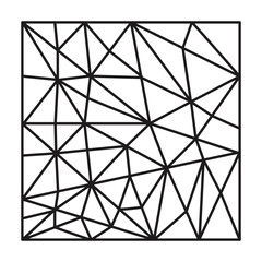 Abstract Geometric Pattern Black and White Triangular Network Design Element