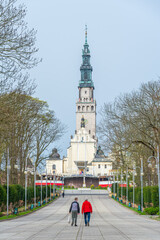 Obraz premium Holy virgin mary boulevard in Czestochowa, Poland