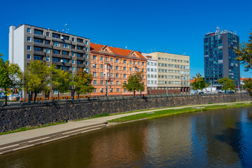 Obraz premium Riverside of Radbuza in Pilsen, Czech republic