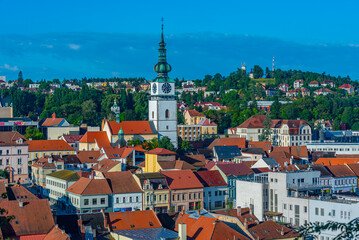 Obraz premium Panorama of old town of Trebic in Czech republic