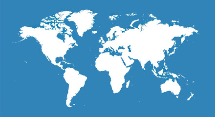 Detailed world map showcasing continents and oceans a global view of Earth.