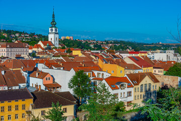 Obraz premium Panorama of old town of Trebic in Czech republic