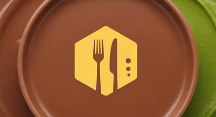 Eating Utensils on a Plate.