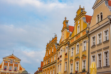 Obraz premium Colourful houses at Rynek square in Opole, Poland