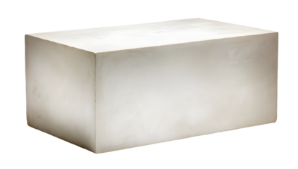 Simple, rectangular, white, solid form.