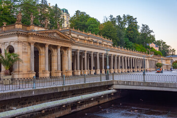 Mill colonnade in Karlovy Vary, Czech republic © dudlajzov