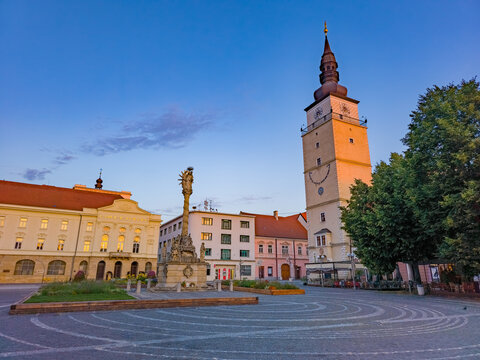 View of city tower in Trnava, Slovakia