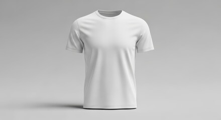 Plain white t-shirt front mockup isolated