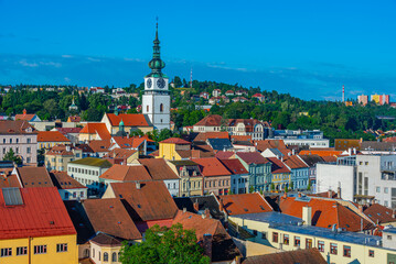 Obraz premium Panorama of old town of Trebic in Czech republic