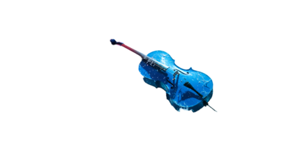 An ethereal cello pulsating with energy a symphony of light on a dark canvas captured in sharp focus