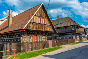 Typical folk architecture in Cicmany, Slovakia