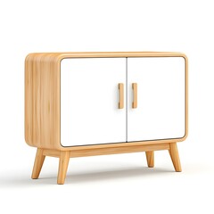 A modern wooden furniture cabinet with a sleek design, perfect for organizing and enhancing home decor.