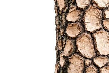 Close-up of a tree trunk showcasing unique texture and patterns, perfect for nature and organic design themes.