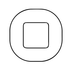 Obraz premium Minimalist Outline Style Stop Icon 