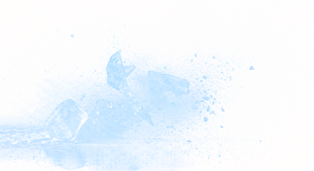 Shattering Ice Cubes A Crystalline Explosion of Light Blue Fragments.
